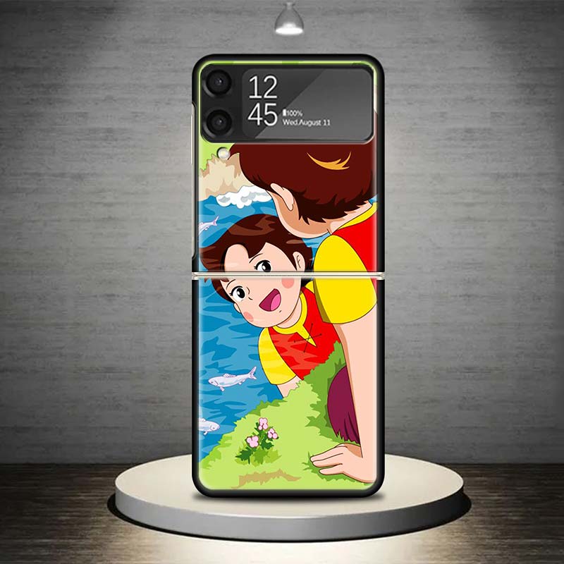Heidi Cute Cartoon Phone Case For Samsung Galaxy Z Flip 7 6 5 4 3 5G Shockproof Cover Z Flip7 Flip6 ZFlip5 Flip3 Flip4 Luxury Sh