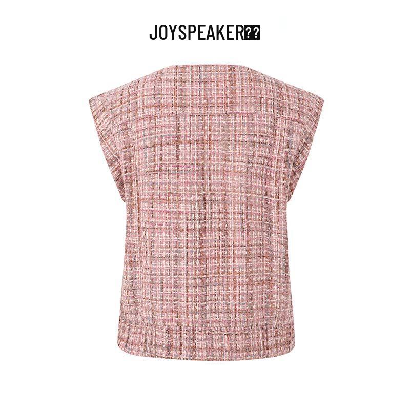JOY SPEAKER Women's Spring 2025 Small Fragrance Style Jacket Vest