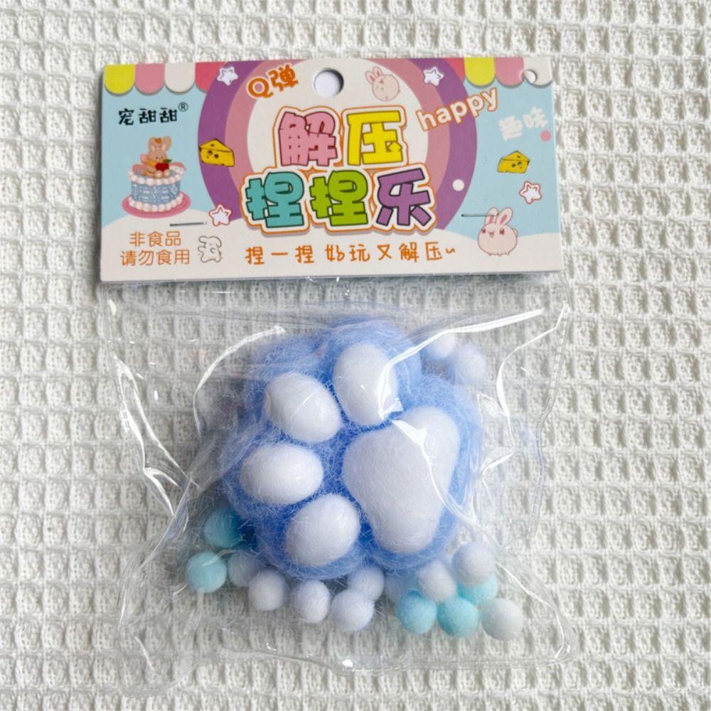 TPR Cat Paw Squeeze Toys Colorful Cartoon Squeeze Paw Toys  Desktop Decor