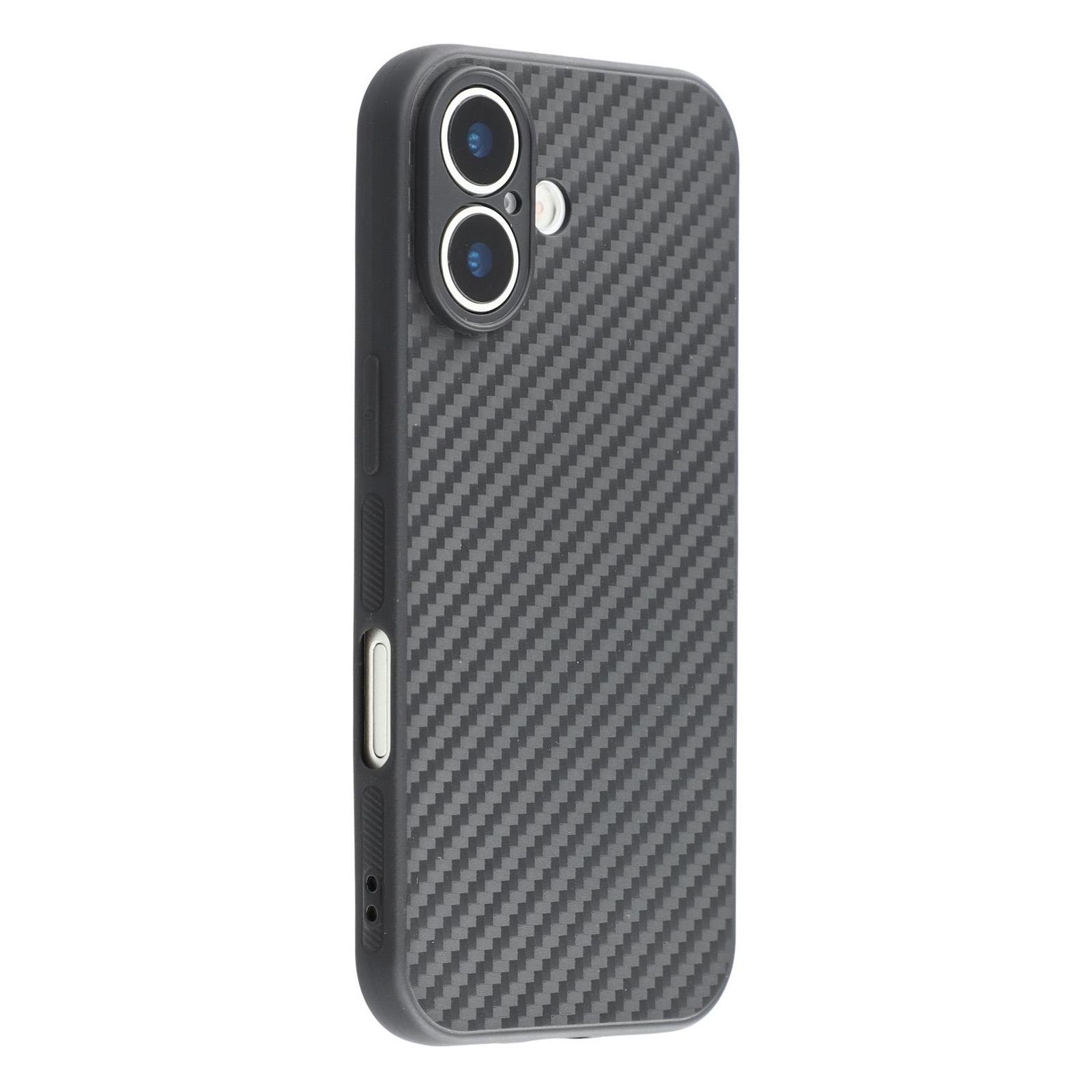 

For iPhone 17 Case Flexible TPU Carbon Fiber Texture Shockproof Phone Cover A