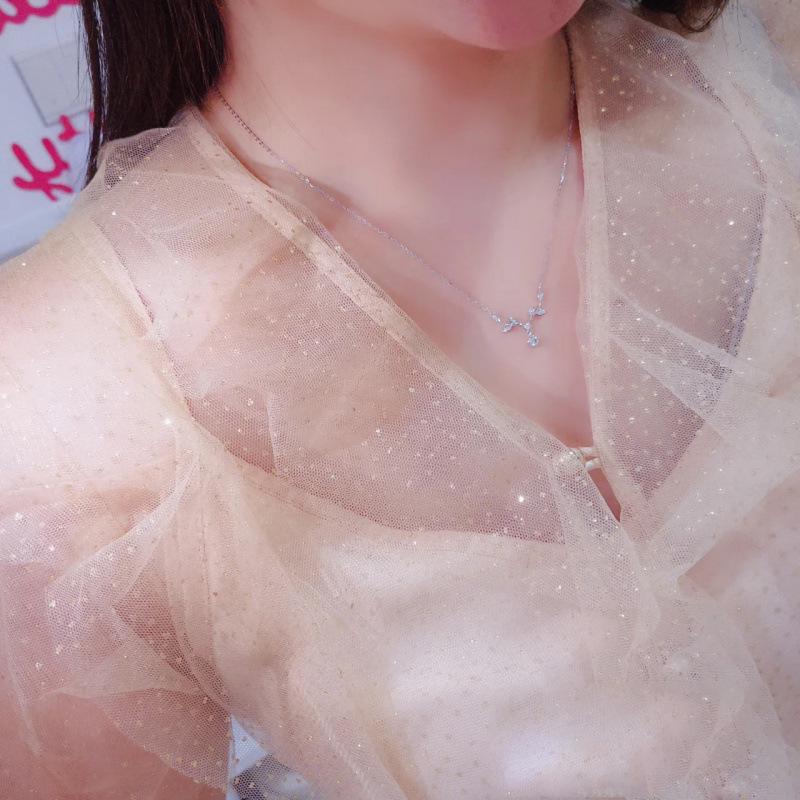 Fairy Forest Style Fresh Leaf Antler Necklace for Women - Non-Fading, Simple and Exquisite Clavicle Chain in Korean Style
