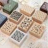 Yan Ji Retro Beech Wood Stamp - Spring Cycle Series: 6 Styles for DIY Journals and Basic Decoration