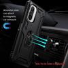 Protective Case - E.F.CONNECTION - Xiaomi Mi 11i - Soft Silicone - Support Ring - Black
