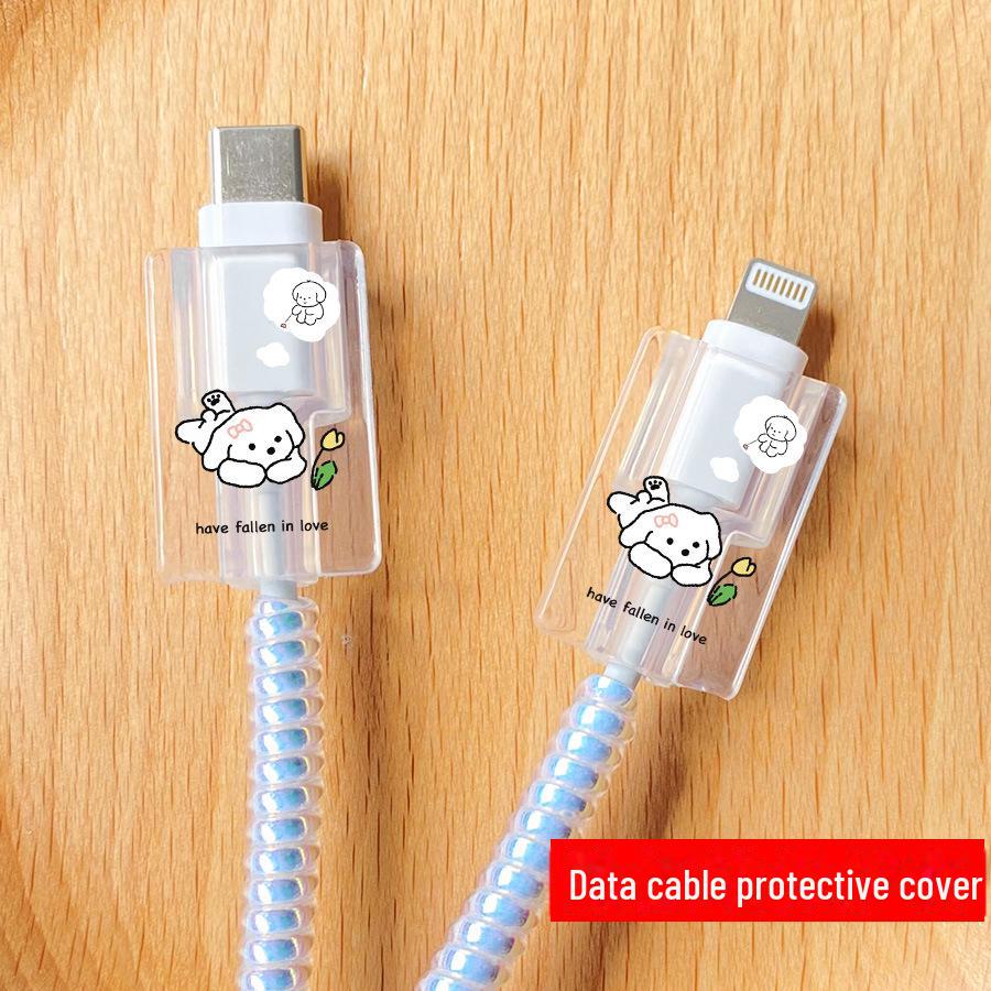 Capa Protetora para Carregador de 20W para Apple 14 Plus, Compatível com 13/12/11 Pro Max, com Organizador de Cabo de Dados