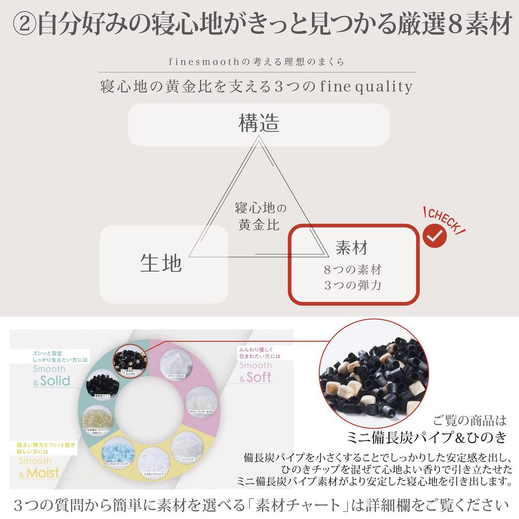 Eligible Nishikawa Fine Smooth Mini Binchotan Pipe Hinoki Quilt360 Supports Smooth Turning In Bed Special 3D Structure Fits the Head Reduces Strain On