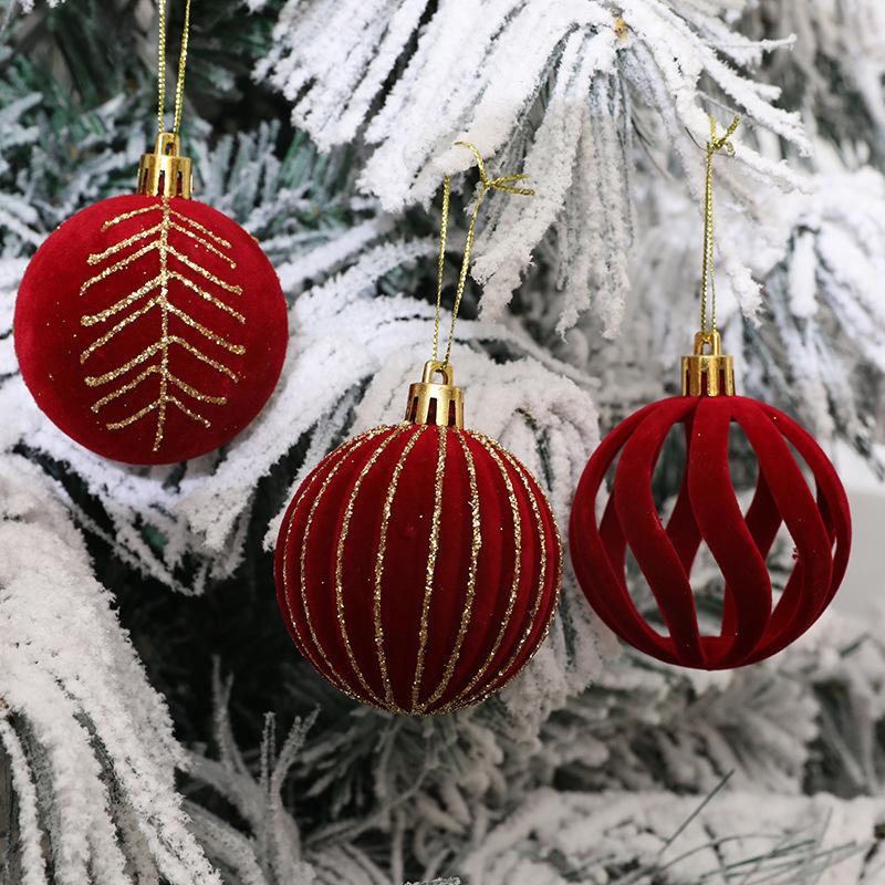 6 pz/scatola Palline di Natale Decorazioni da Appendere all'Albero di Natale Alta Qualità Palla per Albero di Natale Decorazione Natalizia 2024 Noel Navidad