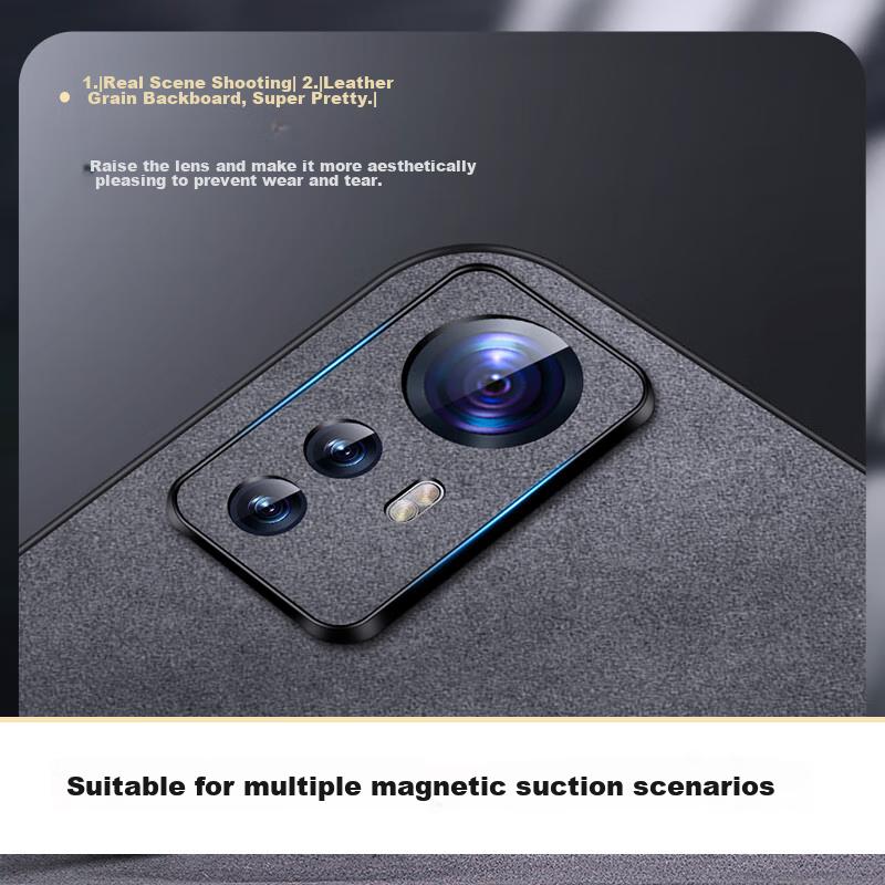 Xiaomi 12 Phone Case, Mi 12X Protective Cover, Shockproof, Full Lens Protection, 12S Soft Case, Simple Silicone Outer, WoAnd Leather Case, Black
