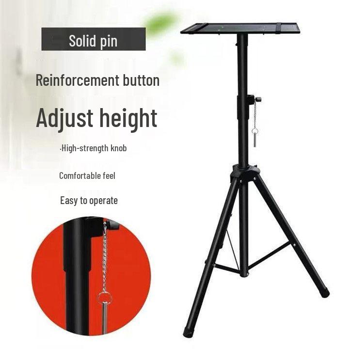 Foldable Portable Tripod Projector Stand with Pan-Tilt Bedside Tray