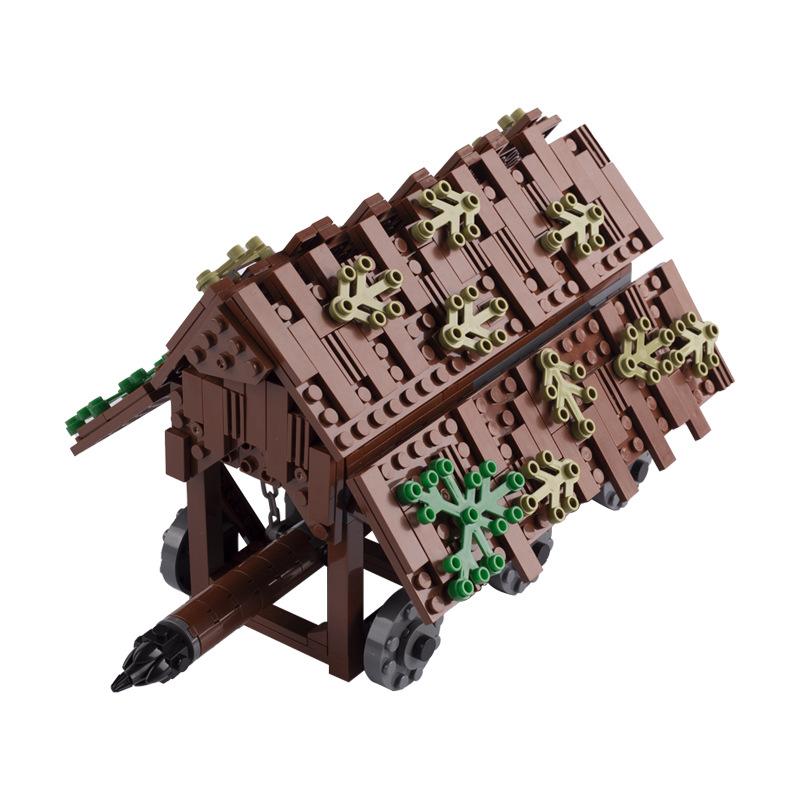 Medieval Military Scene Siege Hammer Arrow Tower Sentry Man Roman Soldier Small Particle Building Block Toy