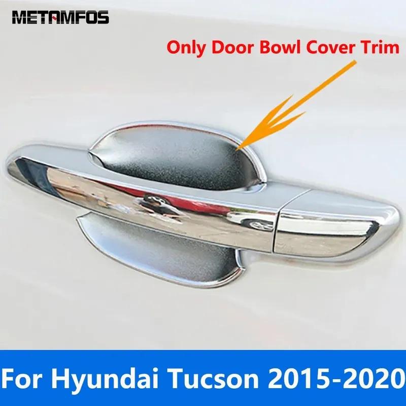 

For Hyundai Tucson 2015-2018 Chrome Side Door Handle Bowl Cover Trim Protection Cap Exterior Accessories Car Styling