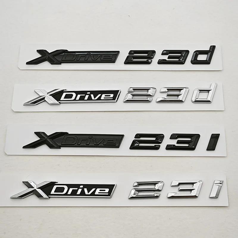 3D ABS Car Styling Logo XDrive 23i X Drive 23d Rear Trunk Badge Side Fender Emblem Decals For BMW X1 X2 X3 Exterior Accessoeies KF6