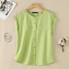 Women Casual Round Neck Solid Color Sleeveless Tank Tops
