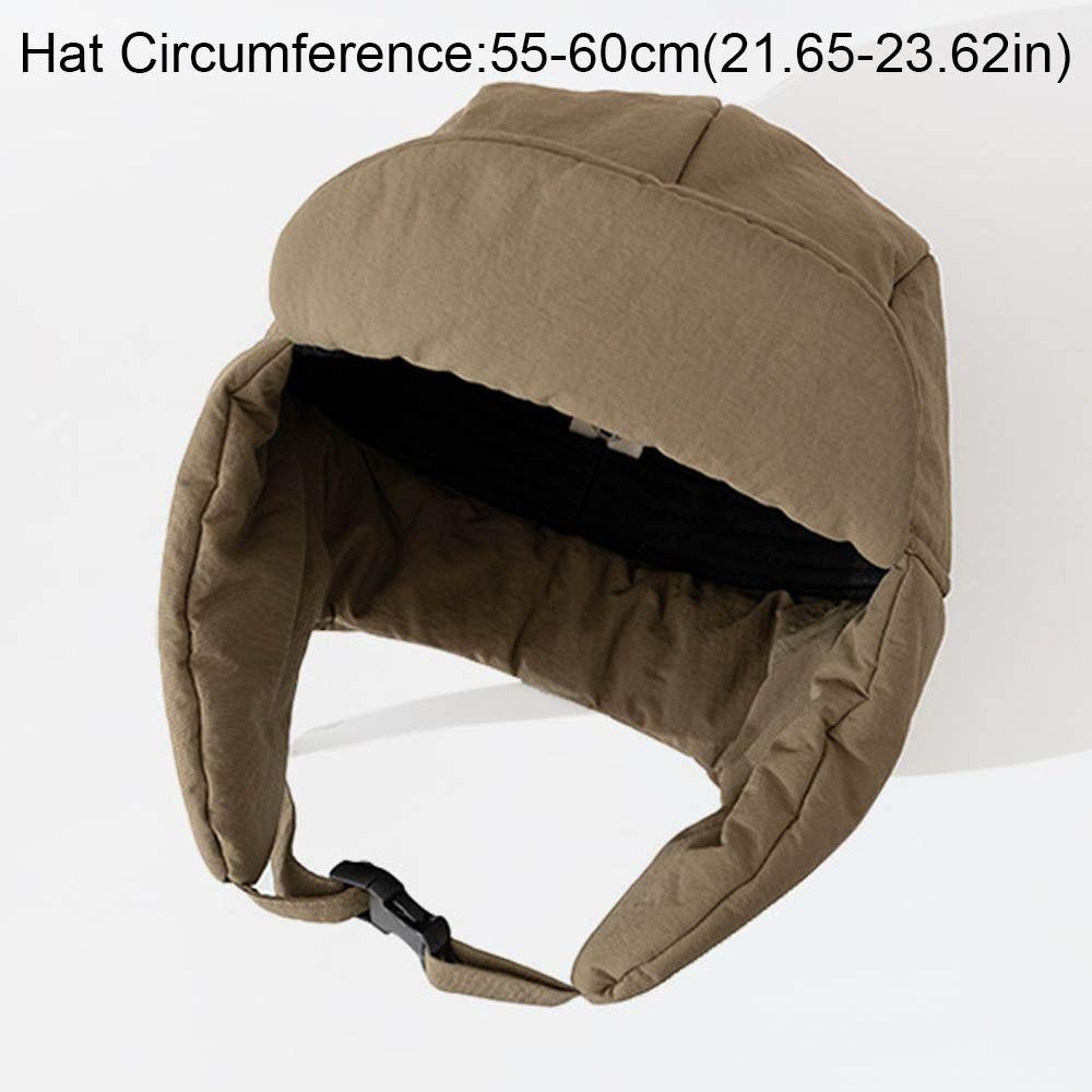 Eiderdown Bomber Hat Thick Ushanka Fur Hat Outdoors Winter Cap  for Men Women