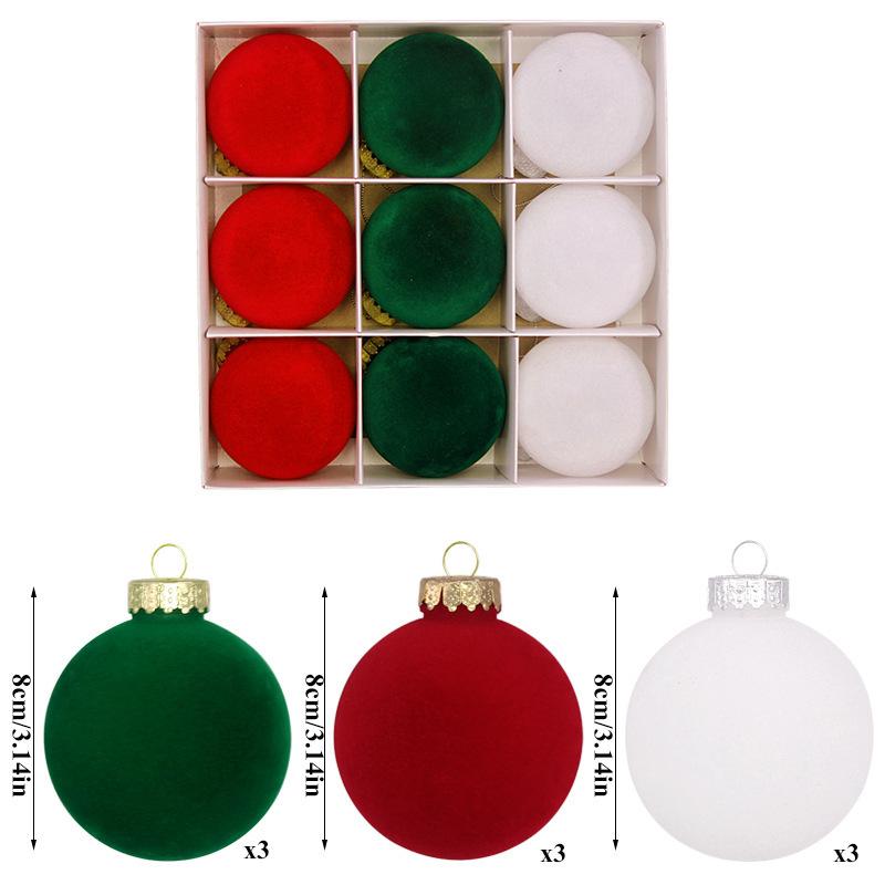 PET Vločkované Vánoční Koule 6/8cm Vánoční Potřeby Vánoční Stromek Ozdoby Slavnostní Dekorace