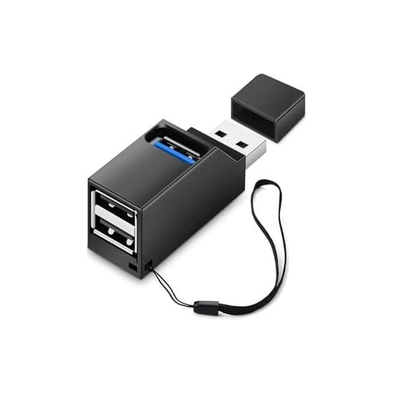 [New in 2024] [ALLVD] Ultra-compact USB hub, 3 ports, USB3.0 + USB2.0 combo hub, bus power, port expansion, USB hub, USB port expansion, high speed,