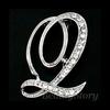 Versatile Rhinestone Alphabet Brooch: Men's Metal Lapel Pin Badge