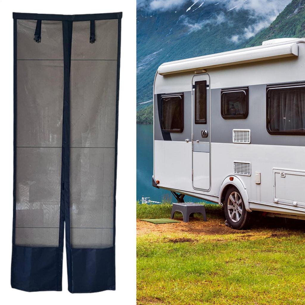 RV Door Screen RV Door Cover Full Coverage UV-resistant Breathable Privacy For Seasonal Enclosures Trailer Greenhouse Basement