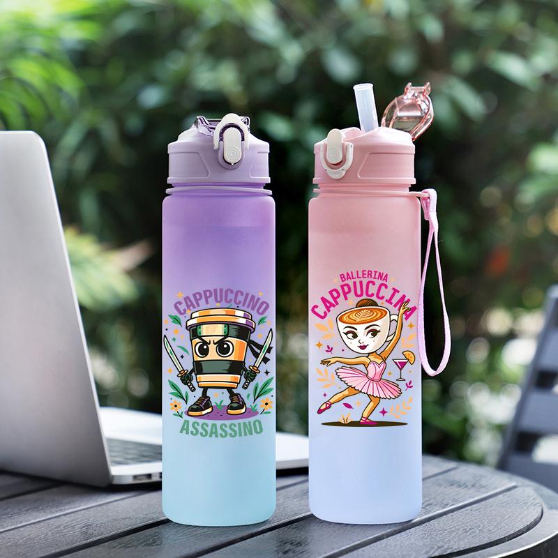 Tuang Tuang Tuang Printed 750Ml Water Bottle Anime Cartoon Large Capacity Drinking Cup Portable Outdoor Sports Water Cup Children Gift