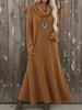 2026 long sweater skirt over knee loose turtleneck knitted dress women's dress