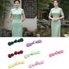 10Pcs Elegant Satins Beads Fasteners for Clothing Decoration Multiple Color Option Soft Textured Fabric Knot Buttons