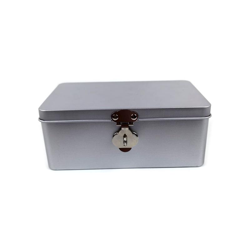 Children's Password Lock Storage Tin Box - Metal Iron Flip-Top Square Container