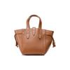 Furla Net Series 17 Classic Twist Buckle Solid Color Calfskin Tote Bag Shopping Tote Basket Shoulder Crossbody Handbag Mini Women's Brown