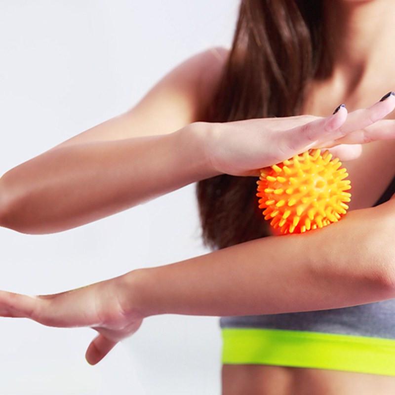 Eco-friendly PVC Spiky Massage Ball - Peanut Style Acupressure & Yoga Tool
