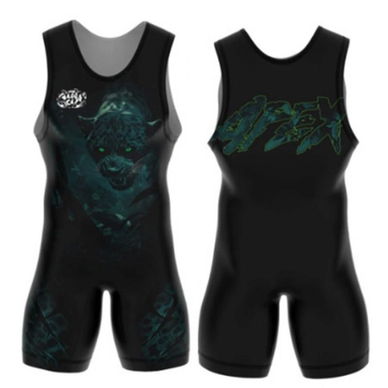 Tuta Singola da Wrestling per Uomo Donna Uniforme Alta Elasticità Tuta da Allenamento Competizione Freestyle