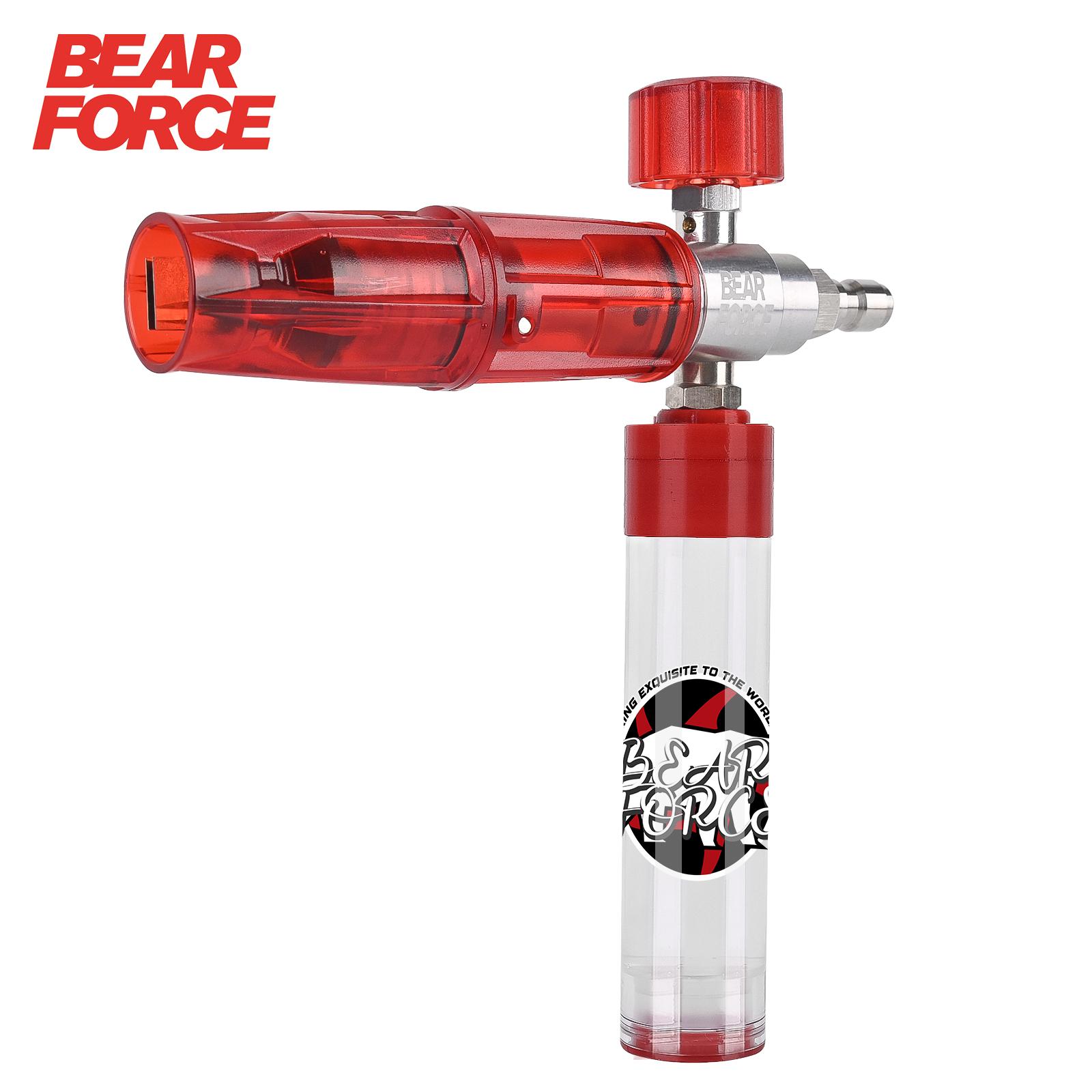 

BEAR FORCE Negative Pressure Magnetic Suction Mini Foam Cannon Pro with 1/4 Quick Connector, Car Wash Soap Dispenser for Thick Foam красный