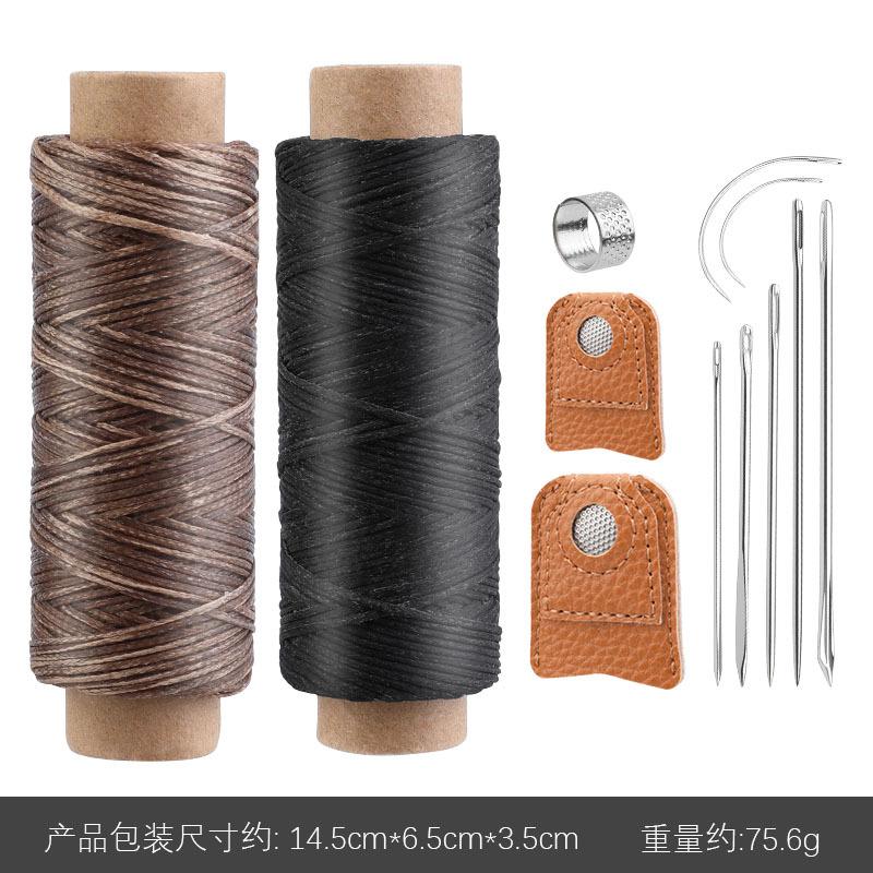 Leather Working Kit with Leather Needles Sewing Awl Waxed Thread Leather Upholstery Repair Kit, Sewing Tools for Hand Stitchin