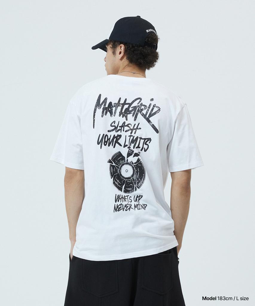 MAHAGRID Record Graffiti Logo Tee White(Mg2Gmmt518A)