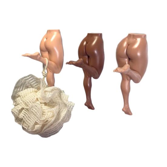 Yousheng Vtipný nástěnný hák na lidské tělo 5 palců Drzá socha Držák na ručníky a klíče do koupelny Vstupní hala Sexuální nohy a hák na tělo pro domácí dekoraci