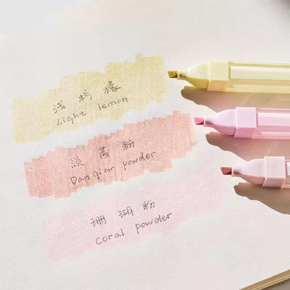 

3 ШТ./Набір Хайлайтер з блискітками з наконечником-пензликом Градієнтний колір Кольоровий маркер Флуоресцентний маркер Хлопчики/Дівчатка 01