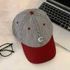 Letter Striped Baseball Cap Women's Spring Summer Niche Simple Versatile Wide Brim Soft Top Cap