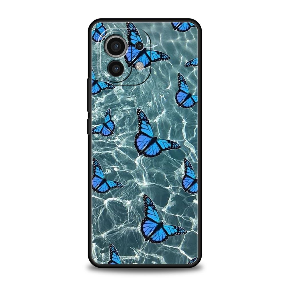 Etui na telefon dla Xiaomi Poco X4 X3 NFC F3 F4 M3 M4 Mi Note 12T 10 11 Ultra 11T 13 Pro 10T 12 Lite 9T 5G Miękkie etui motyl
