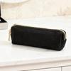 Zippered Closure Pencil Case Light Weight Corduroy Pencil Bag Portable Art Supplies Organiser Pouches For Kid Student