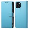 DF-012 For iPhone 15 Case Litchi Texture Leather Magnetic Clasp Wallet Stand Phone Cover