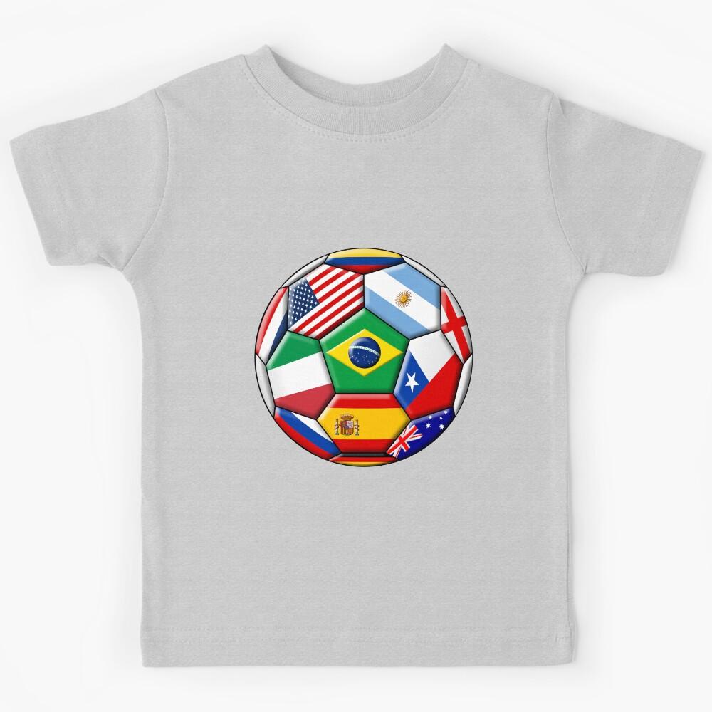 Soccer with various flags Kids T-Shirt 160