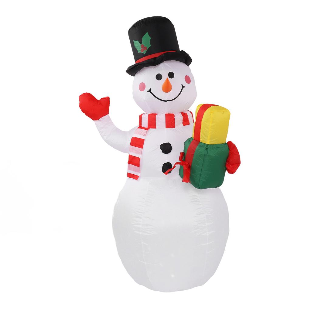 1.5m Inflatable Christmas Snowman Colorful Light Windproof Rope Automatic Blow Up Snowman for