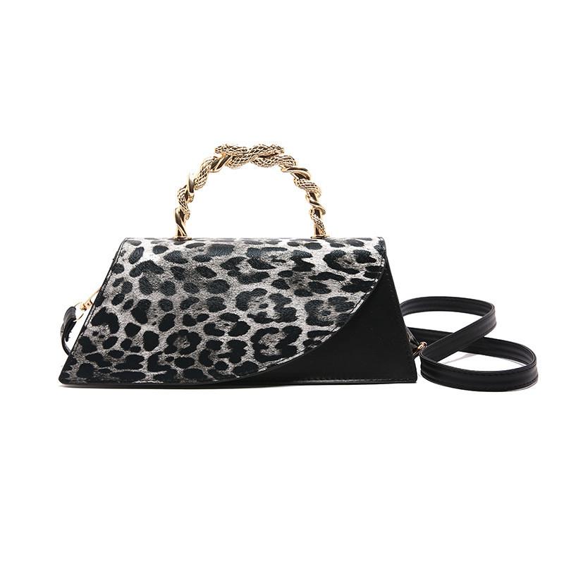 Streetwear Leopard Print Small Pu Crossbody Bag With Magnetic Closure For Daily Use