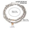 Punk 2 Pcs/Set Plastic CCB Beads Chain Necklace for Women Vintage Small Heart Choker Necklace Simple Fashion Jewelry Gift