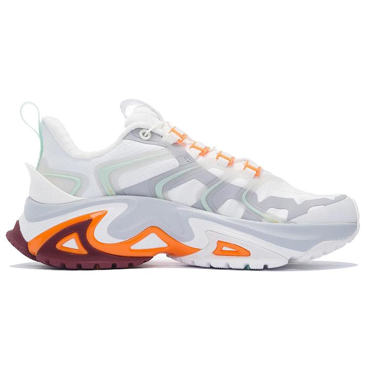 Li Ning Textile, Synthetic Leather Fashion Cushioning Slip Resistant Abrasion Resistant Low top Casual Shoes Women's AZGS026-3