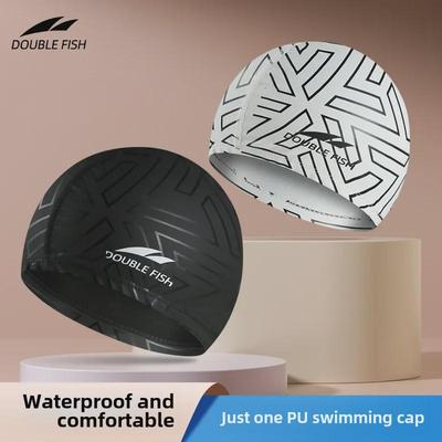 Pisces Waterproof Extra Large PU Coated Swimming Cap for Men and Women