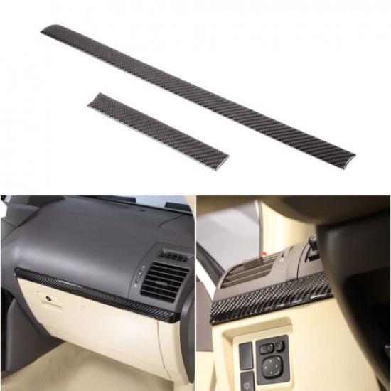 Kohlefaser Armaturenbrett Mittelkonsolenverkleidung für Toyota Land Cruiser Prado 2010-17