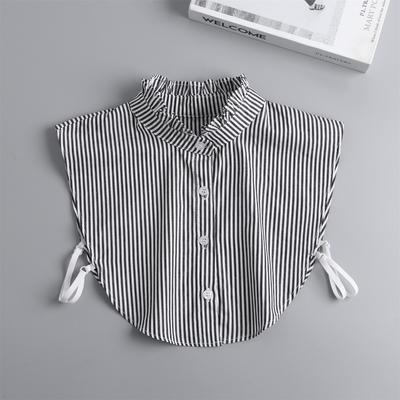 Perfect Match Stand Striped Shirt Detachable Collar For Women'S Female Sweater False Collar Pointed Fake Neckwear Collar Decorative