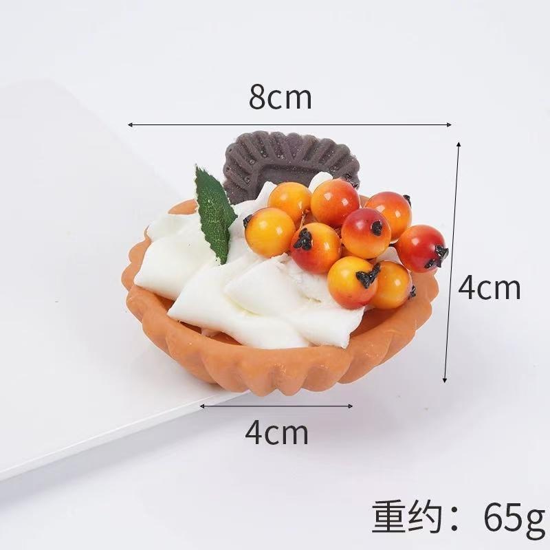 Simulation Fruit Egg Tart Fake Mango Raspberry Cake Model French Bread Desserts Ornaments Bakery Window Display Samples Photogra