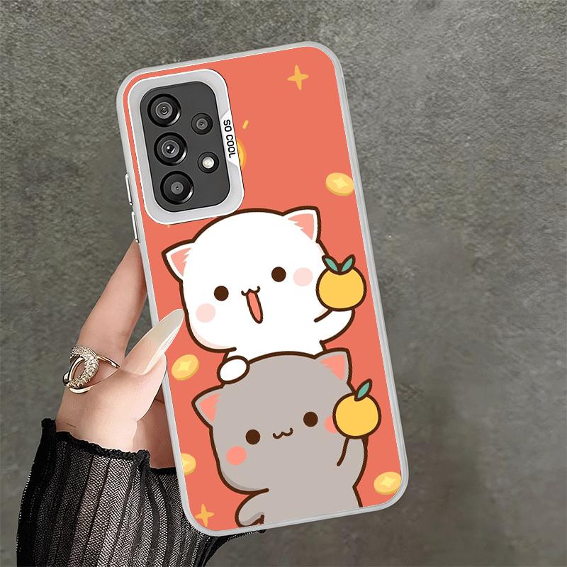 Cartoon Cute Peach Goma Shockproof Phone Case for Samsung A17 A16 A15 A14 A37 A57 A36 A56 A26 A35 A55 A25 A34 A54 A24 A13 A23 A3
