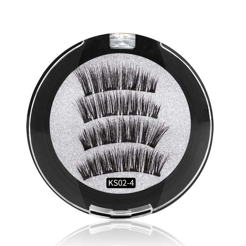 3D Eyelash Magnet Natural False Magnet Lashes New Arrival Magnetic Mink Eyelashes 4 Magnets Handmade