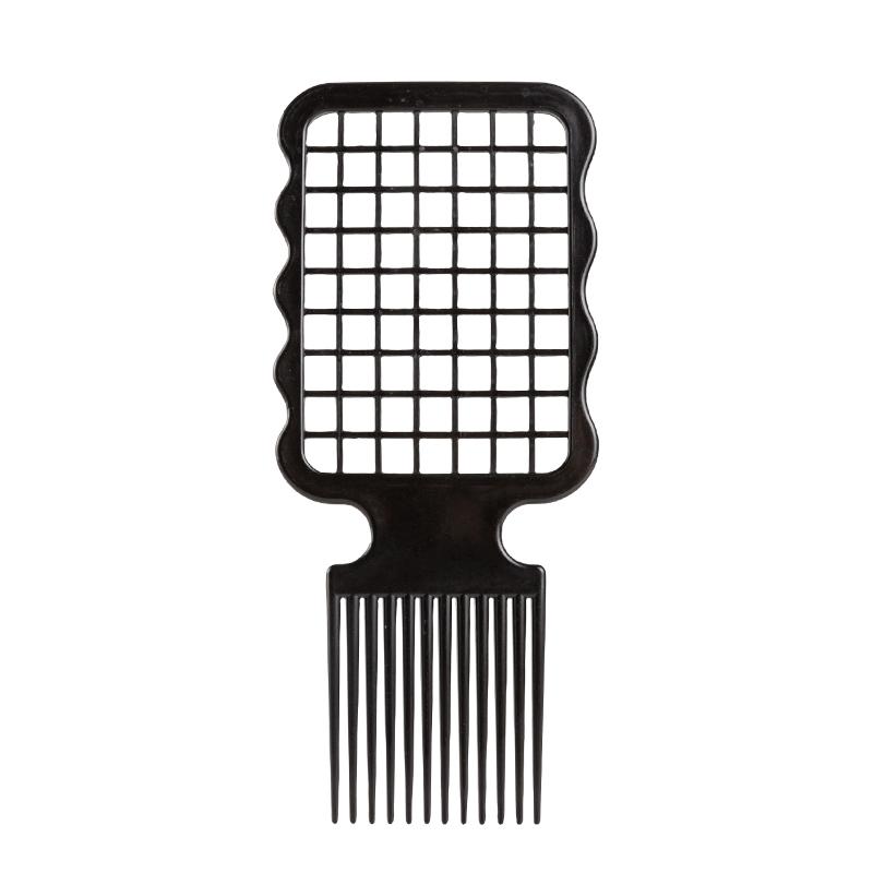 1 Stück Professionelle Afro-Gabelkamm Breite Zähne Friseur-Bürste Antistatisch Hitzebeständig Haarpflege-Werkzeuge Lockenhaar-Bürste