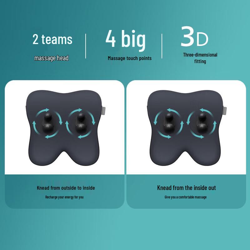 Philips Multi-purpose Kneading Massage Pillow with Heat CN Plug (adapter Included)